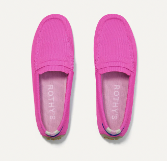 Pink slip-on shoes